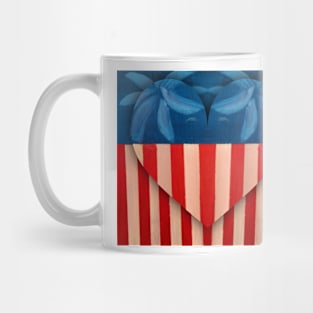 ONE BİG HEART İN RED WHITE AND BLUE Mug